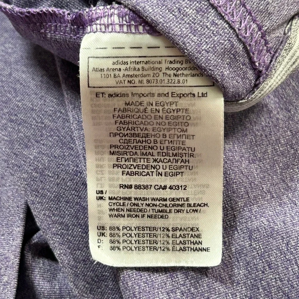 Adidas Polo Shirt 4XLT Tall Purple Heathered Short Sleeve Performance Golf Tee